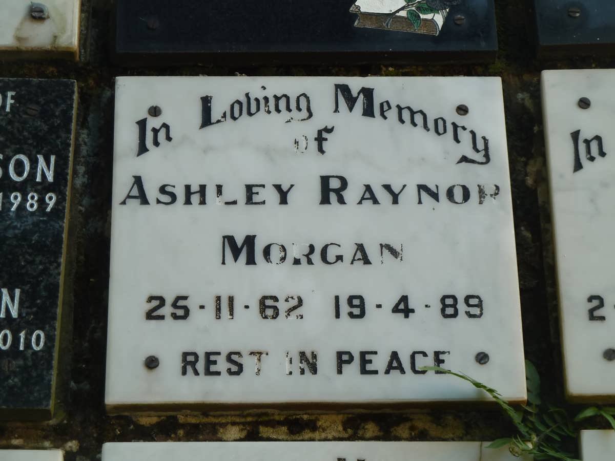 MORGAN Ashley Raynor 1962-1989