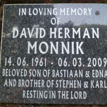 MONNIK David Herman 1961-2009