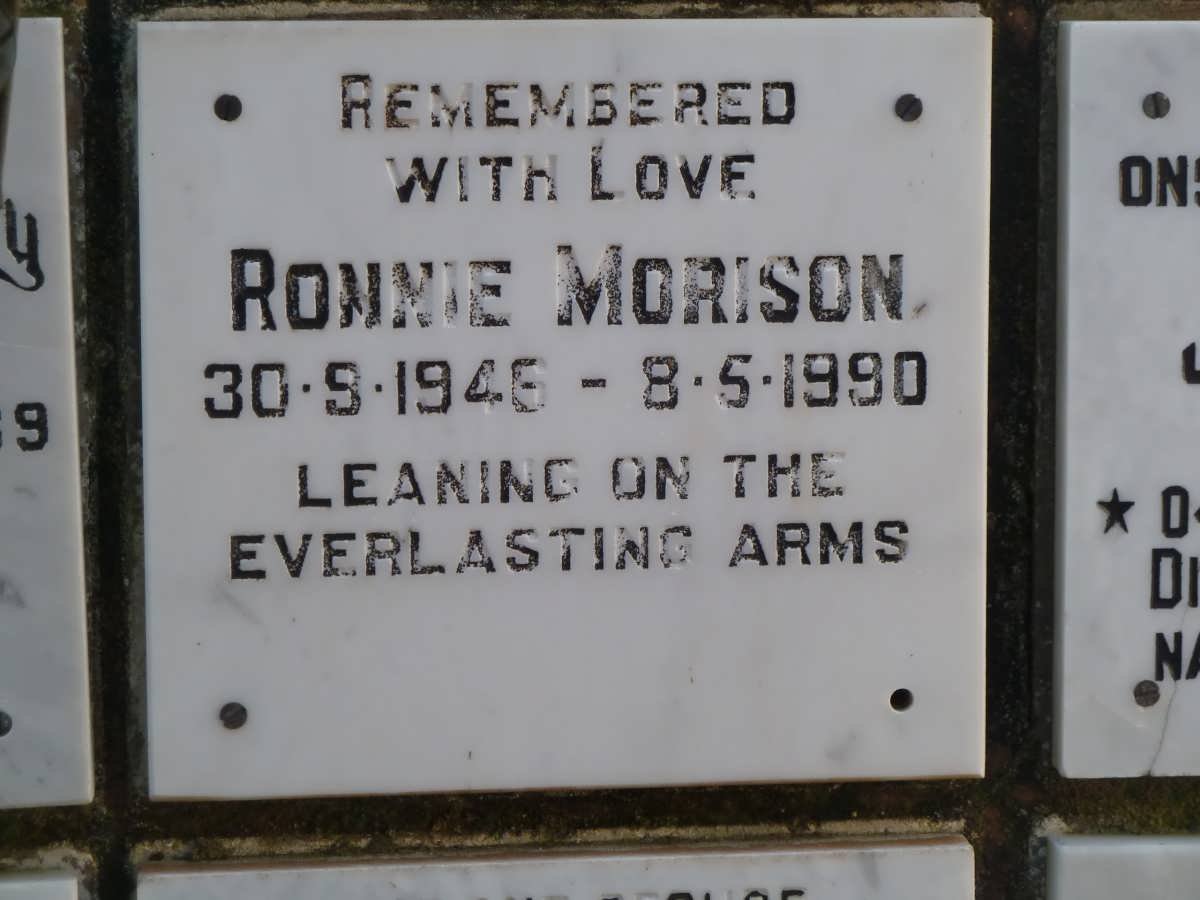 MORISON Ronnie 1946-1990