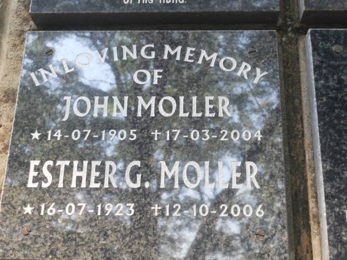 MOLLER John 1905-2004 &amp; Esther G. 1923-2006
