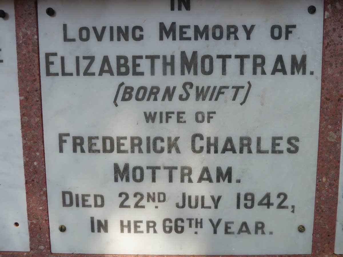 MOTTRAM  Elizabeth SWIFT -1942