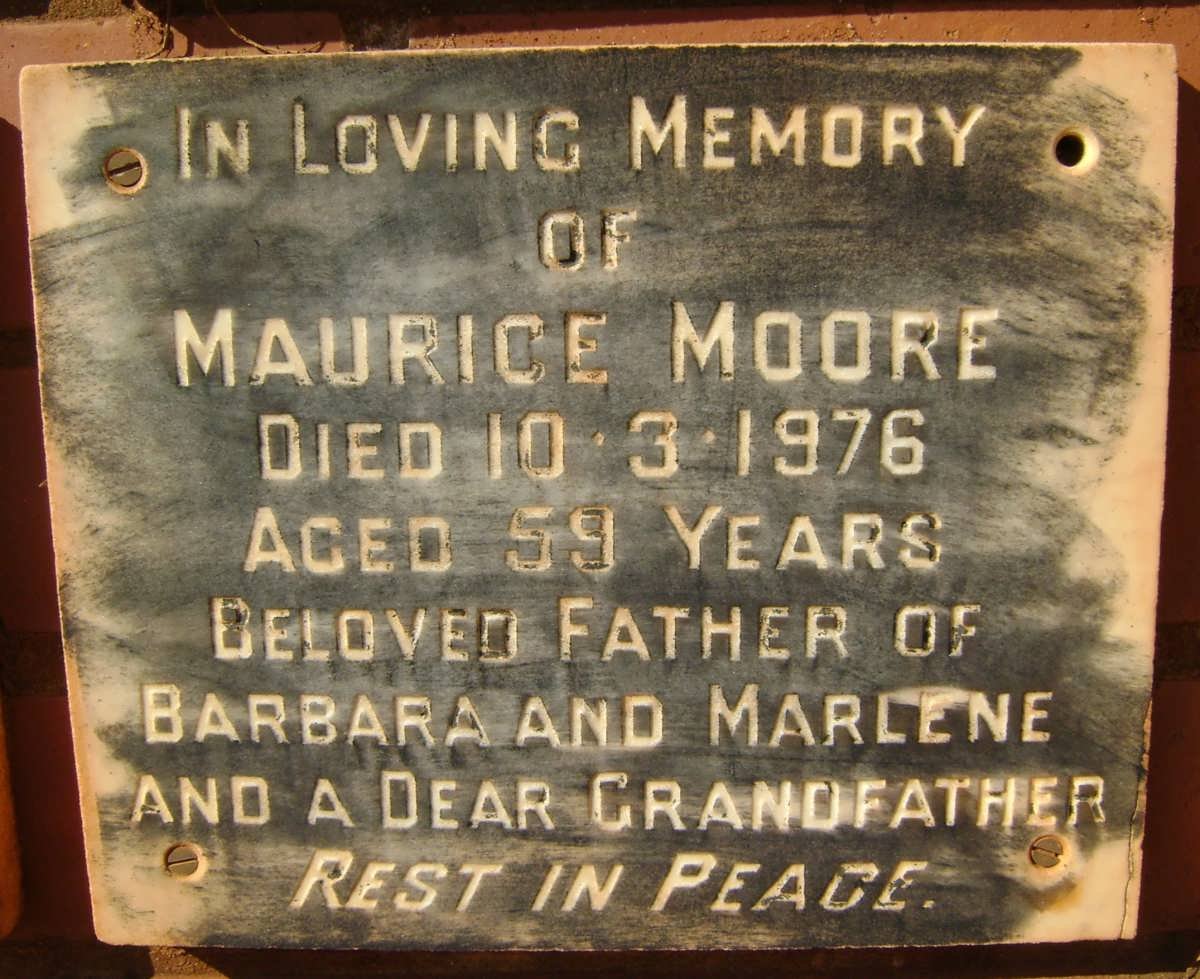 MOORE Maurice -1976