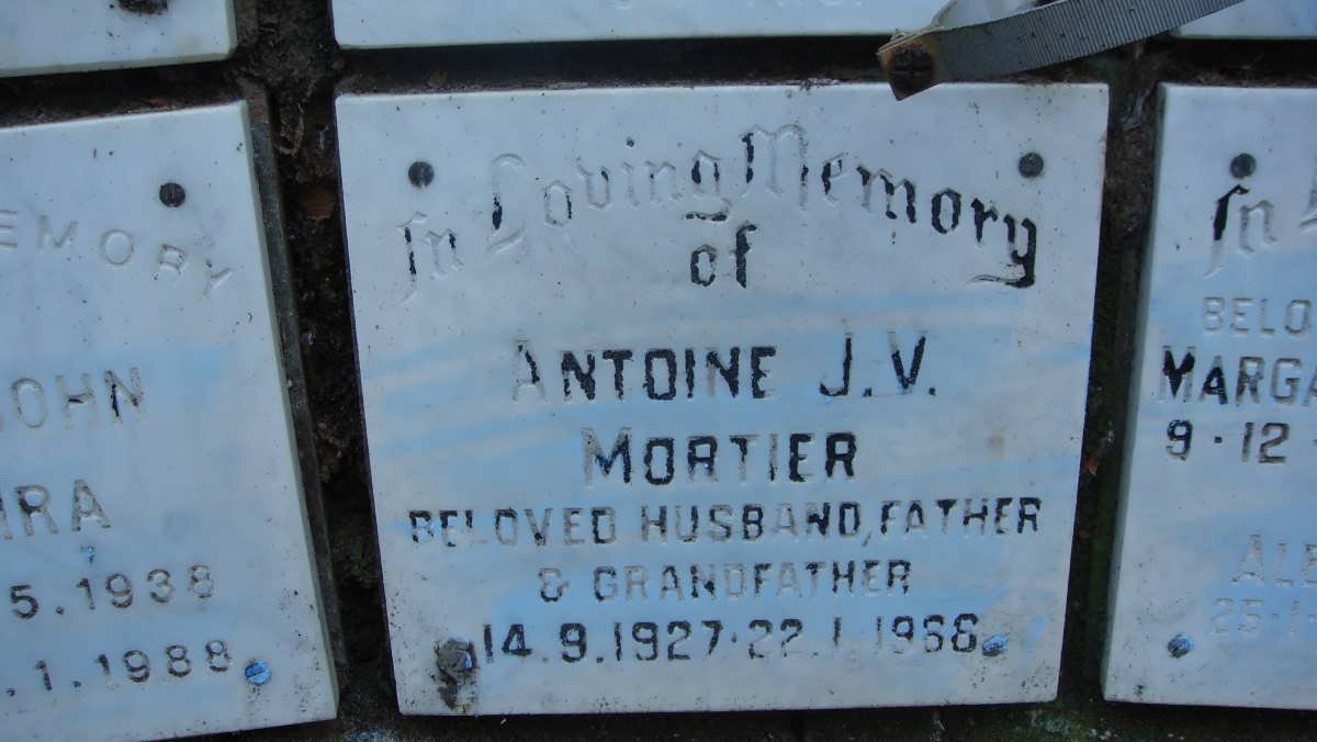 MORTIER Antoine J.V. 1927-1988