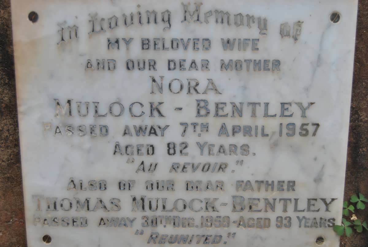 MULOCK-BENTLEY Thomas -1959 &amp; Nora -1957