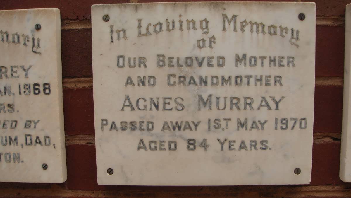 MURRAY Agnes -1970
