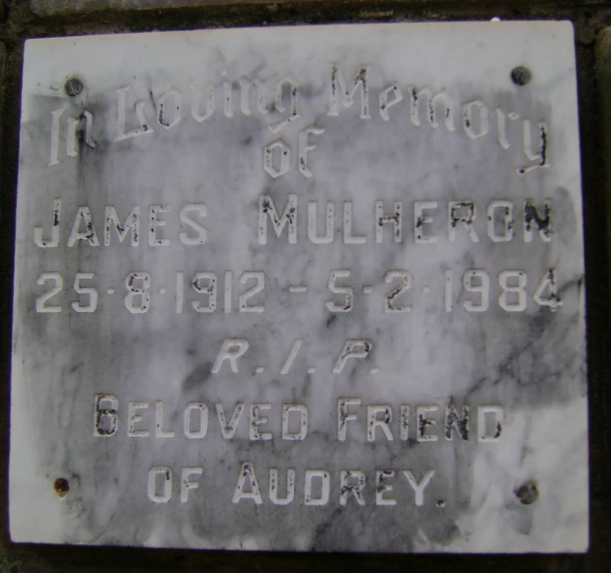 MULHERON James 1912-1984