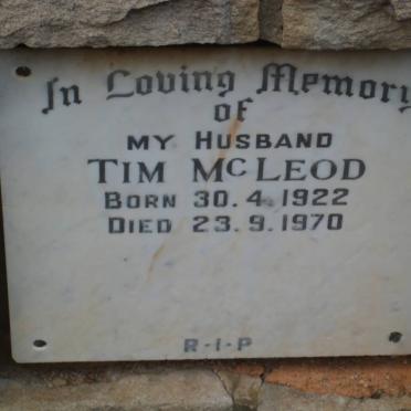 McLEOD Tim 1922-1970