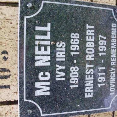 Mc NEILL Ernest Robert 1911-1997 &amp; Ivy Iris 1908-1968
