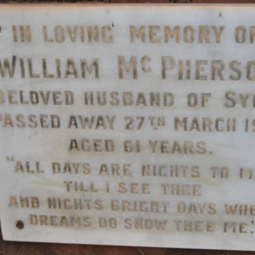 McPHERSON William -1960