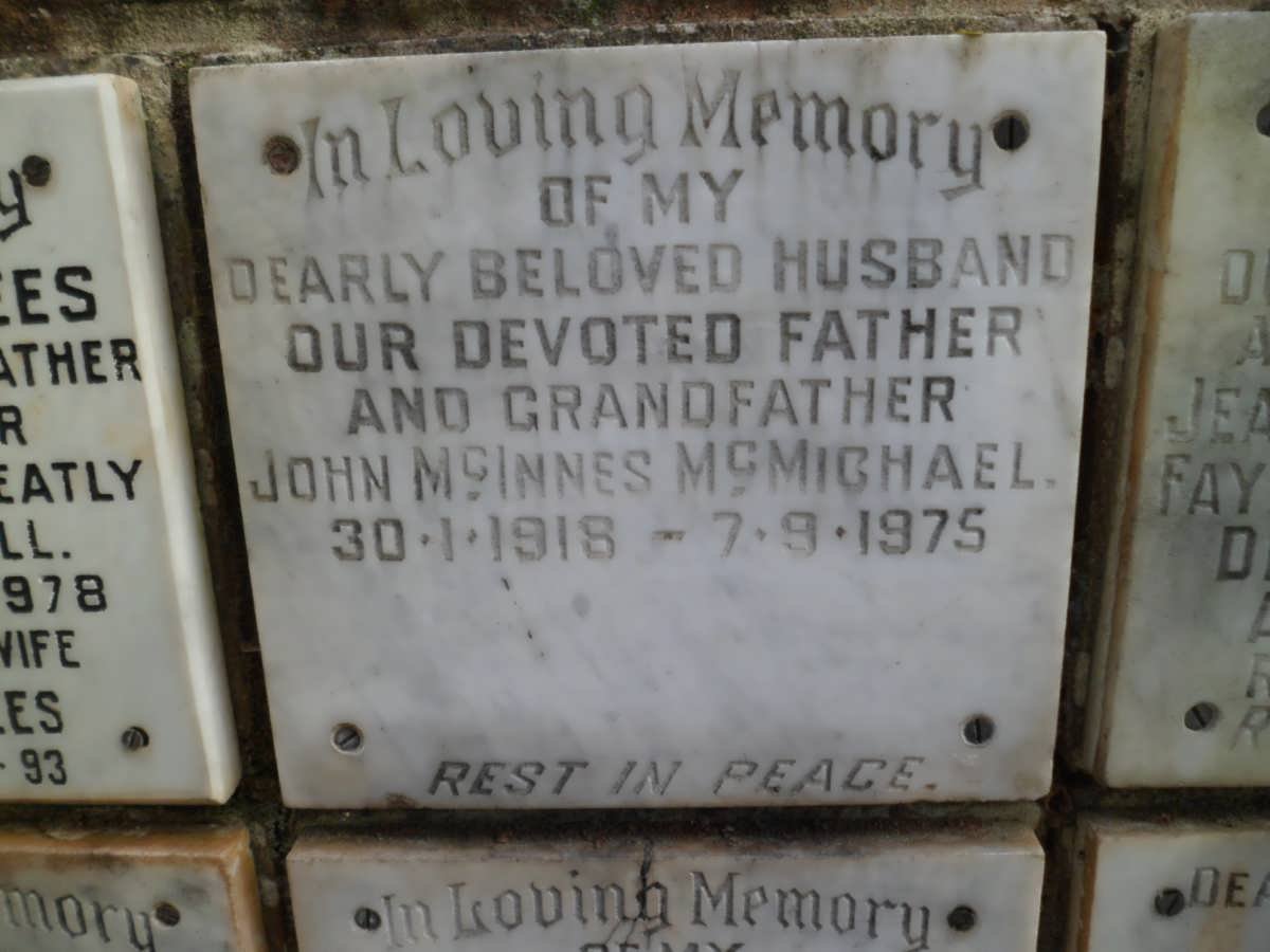 McMICHAEL John McInnes 1918-1975