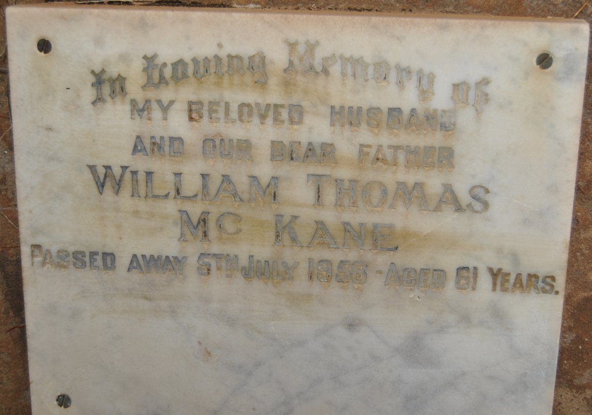 Mc KANE William Thomas -1958