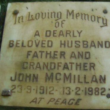 McMILLAN John 1912-1982