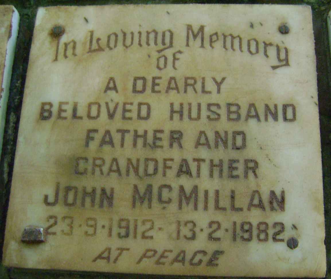 McMILLAN John 1912-1982
