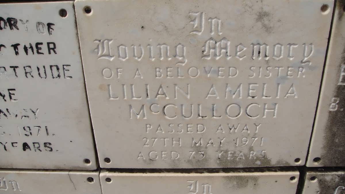 McCULLOCH Lilian Amelia -1971