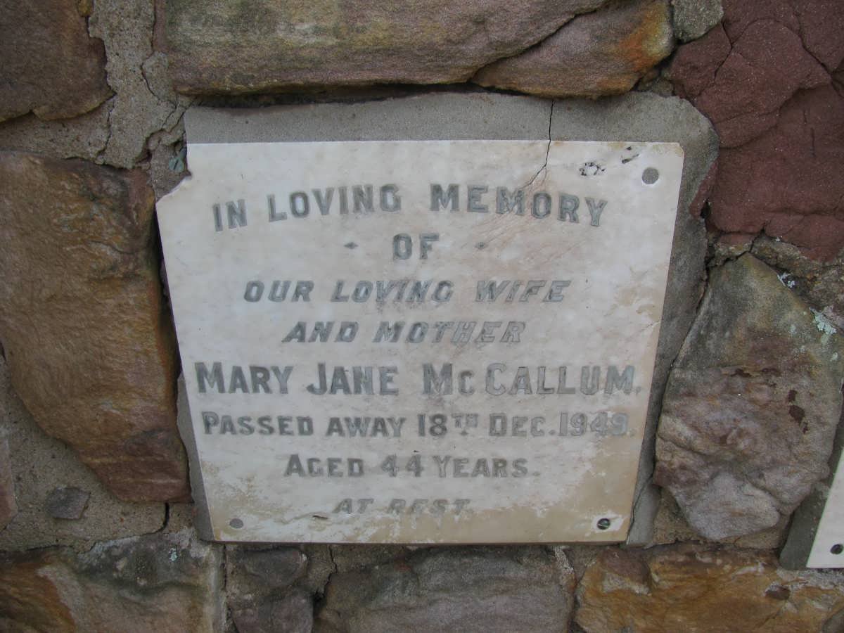 McCALLUM Mary Jane -1949