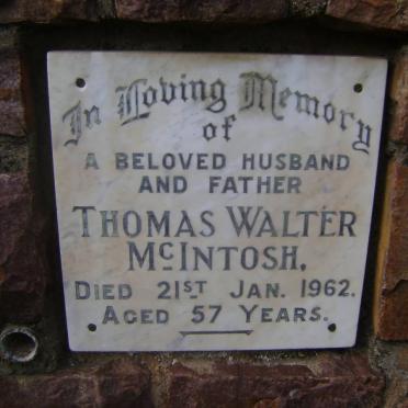 Mc INTOSH Thomas Walter -1962