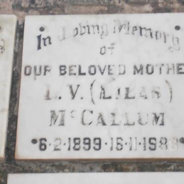 McCALLUM L.V. 1899-1988