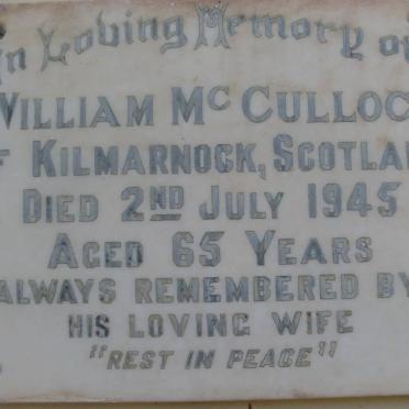 McCULLOCK William -1945 