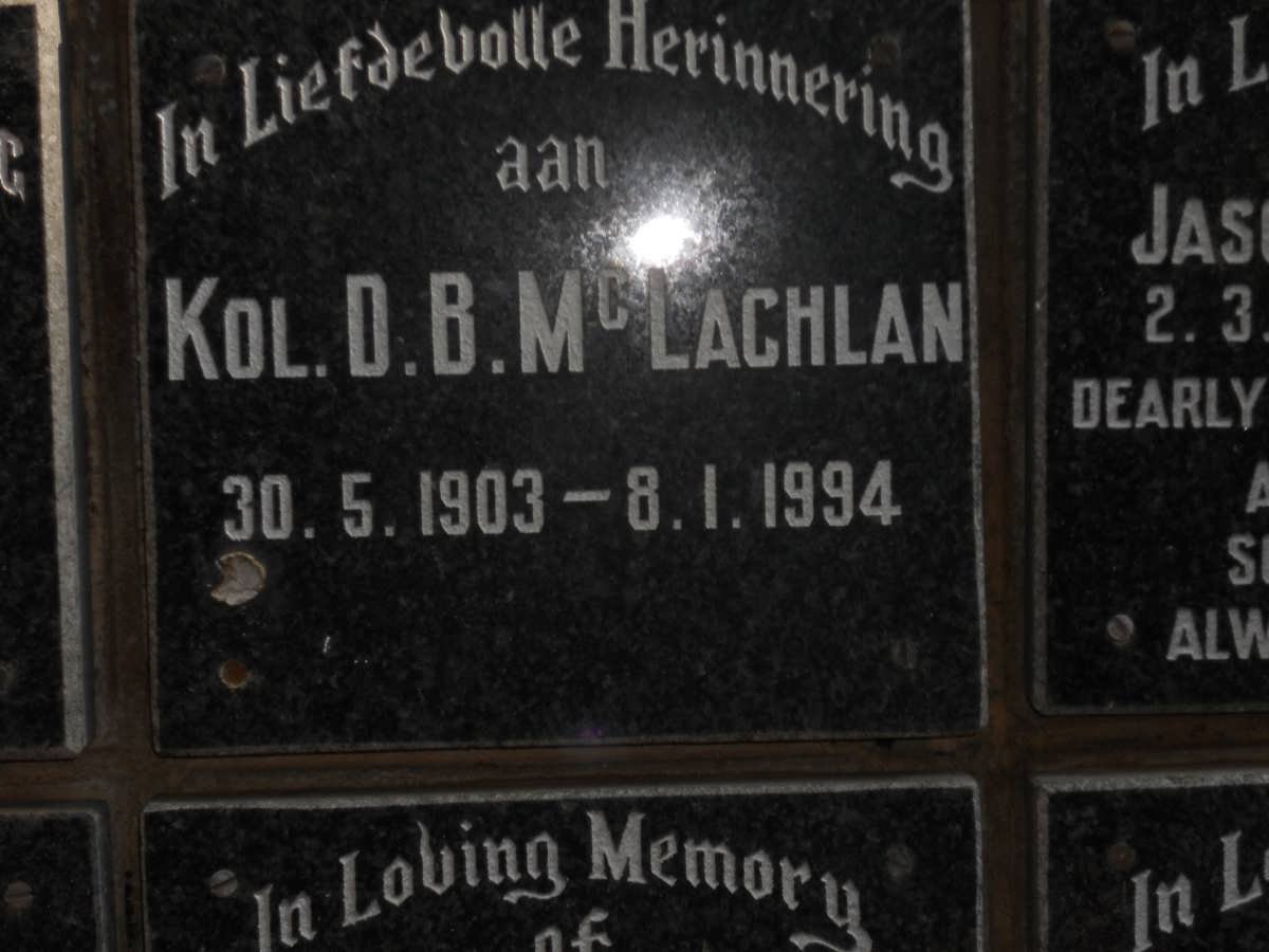 McLACHLAN D.B. 1903-1994