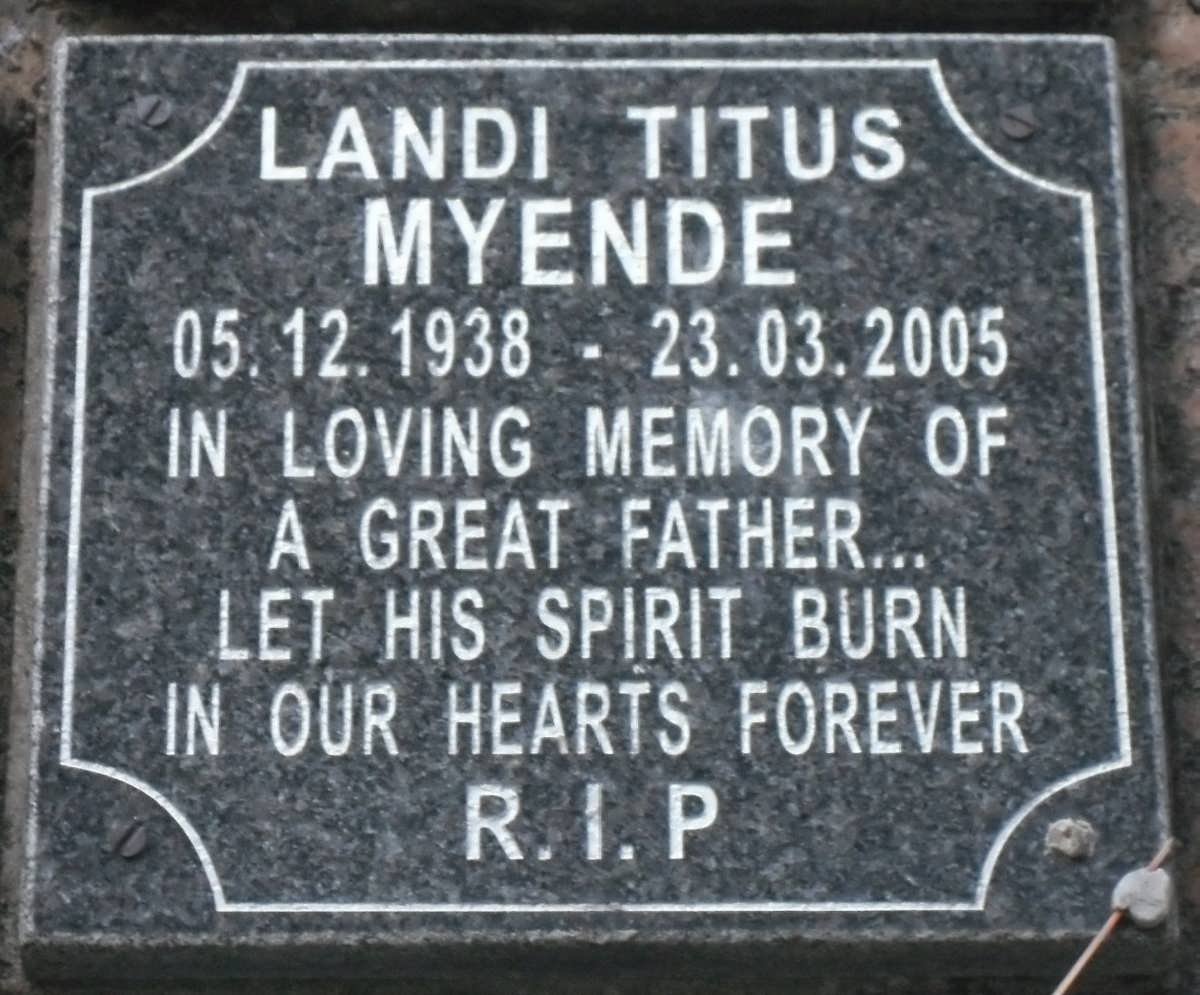 MYENDE Landi Titus 1938-2005