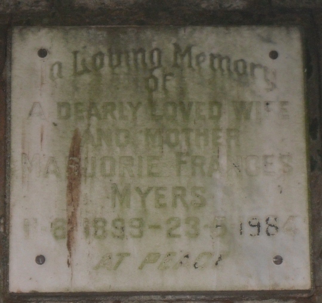 MYERS Marjorie Frances 1899-1984