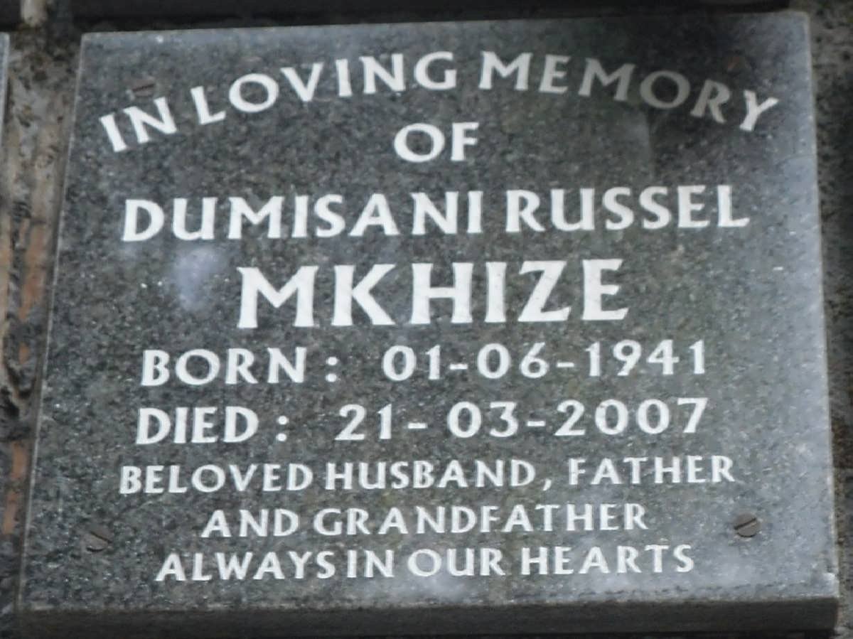 MKHIZE Dumisani Russel 1941-2007