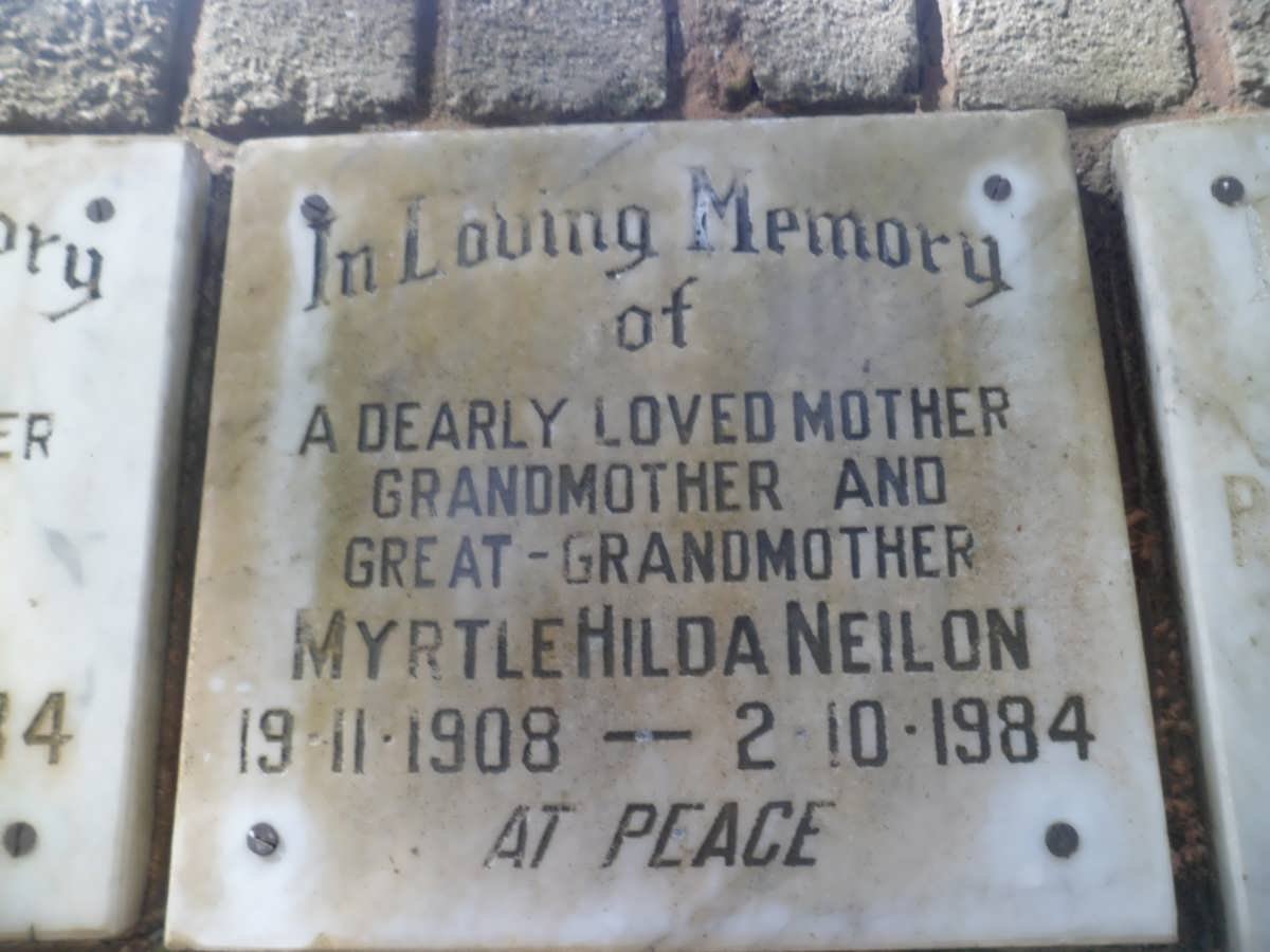 NEILON Myrtle Hilda 1908-1984