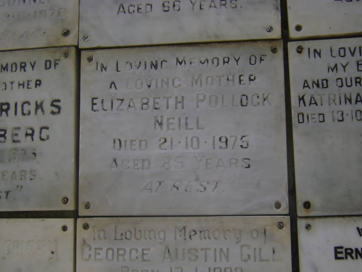 NEILL Elizabeth Pollock -1975