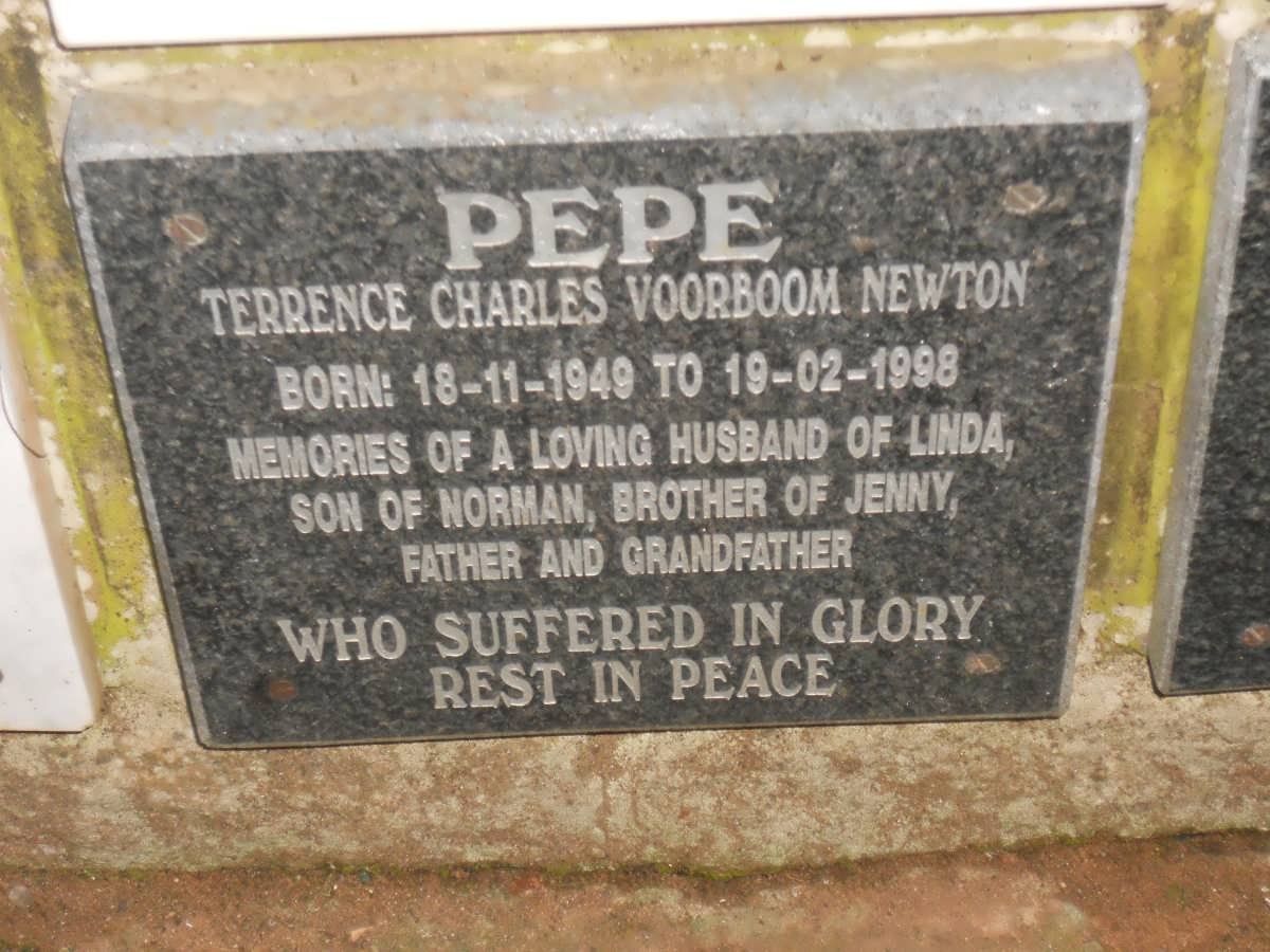 NEWTON Terrence Charles Voorboom 1949-1998