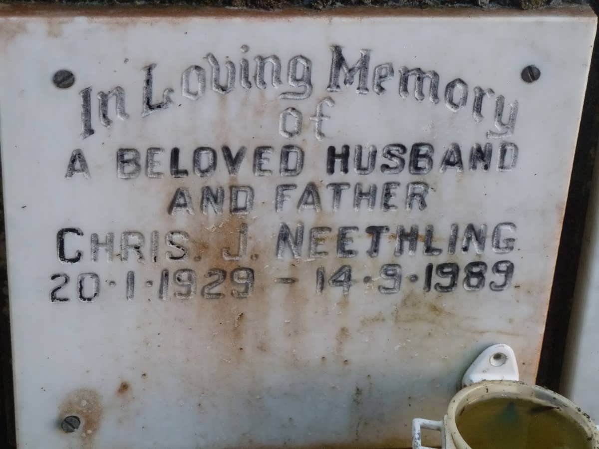NEETHLING Chris J. 1929-1989