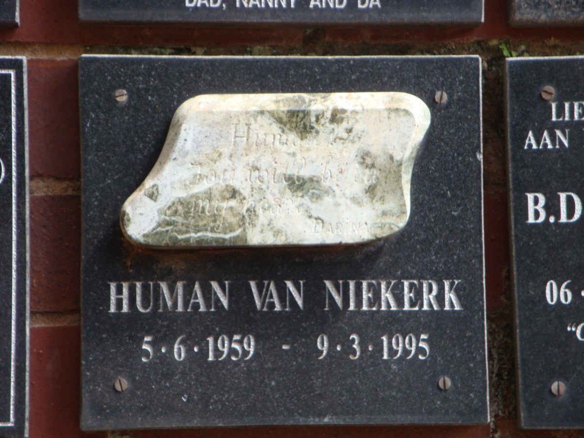 NIEKERK Human, van 1959-1995