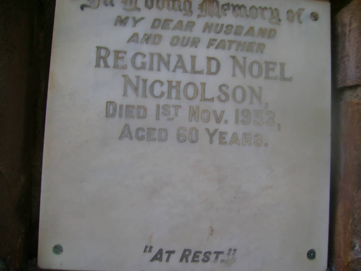 NICHOLSON Reginald Noel -1953