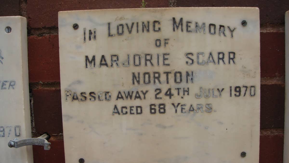 NORTON Marjorie Scarr -1970