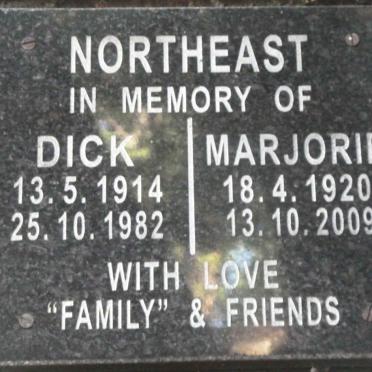 NORTHEAST Dick 1914-1982 &amp; Marjorie 1920-2009