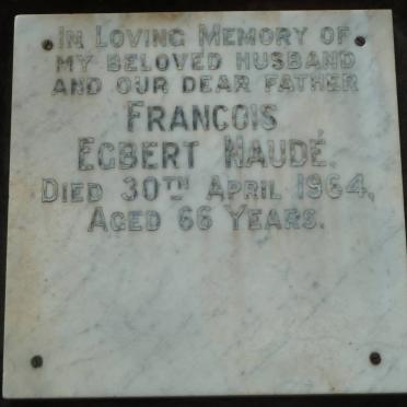 NAUDÉ Francois Egbert -1964