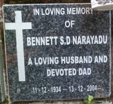 NARAYADU Bennett S.D. 1934-2004