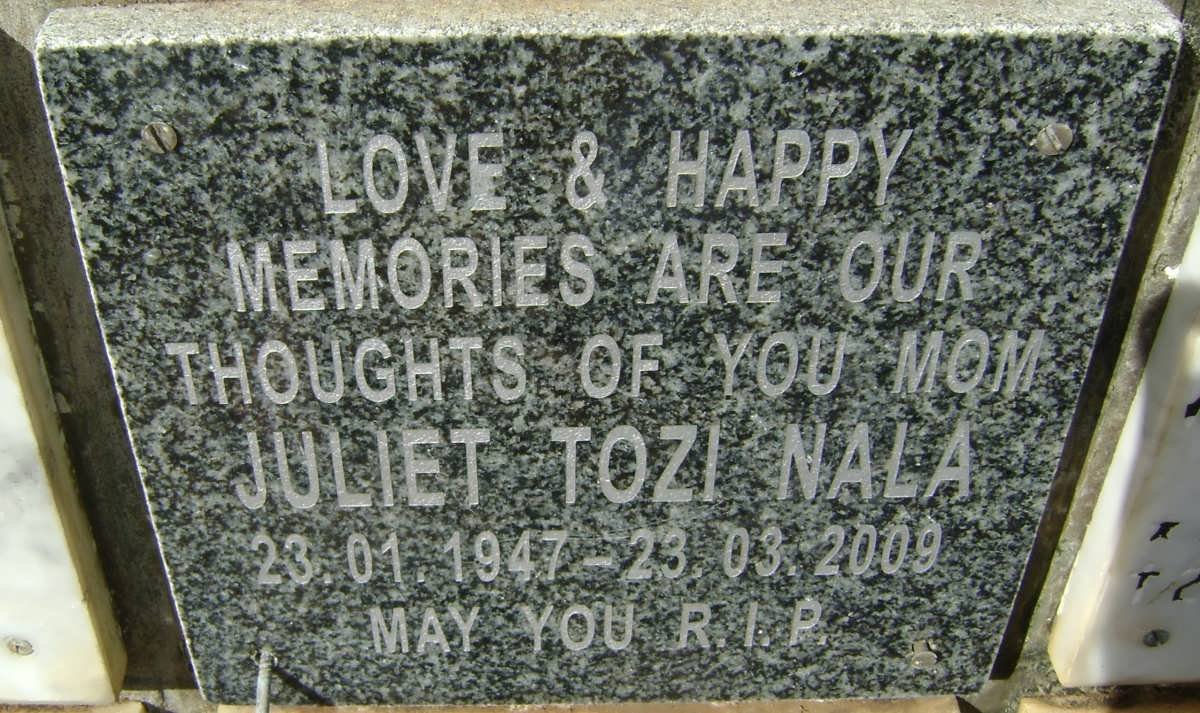 NALA Juliet Tozi 1947-2009