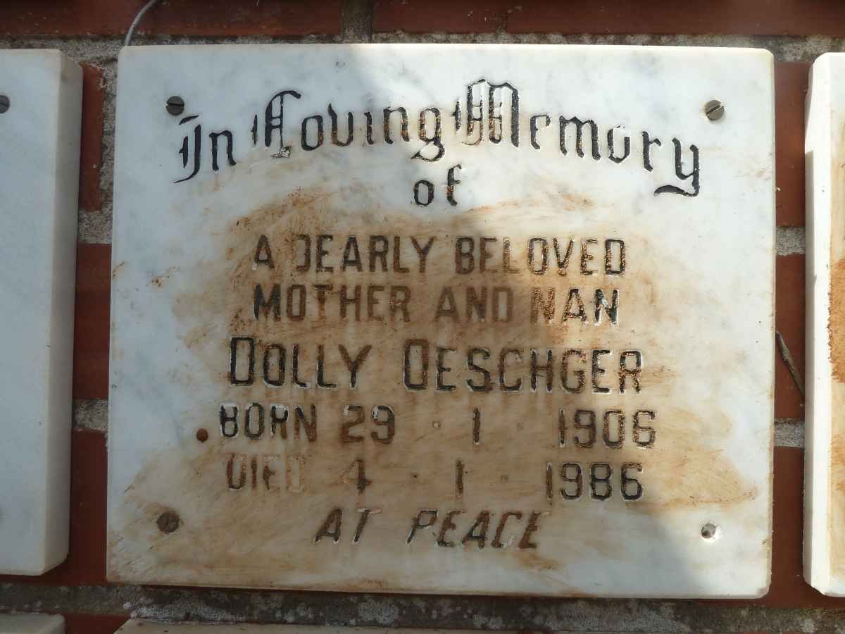 OESCHGER Dolly 1906-1986