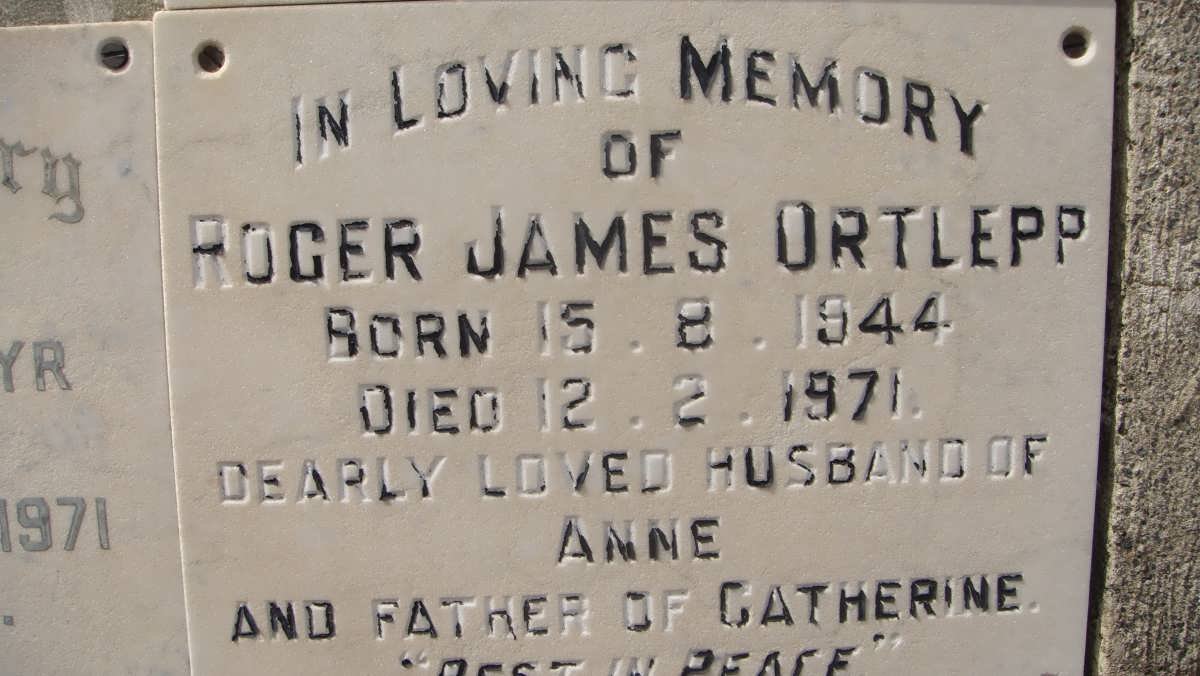 ORTLEPP Roger James 1944-1971