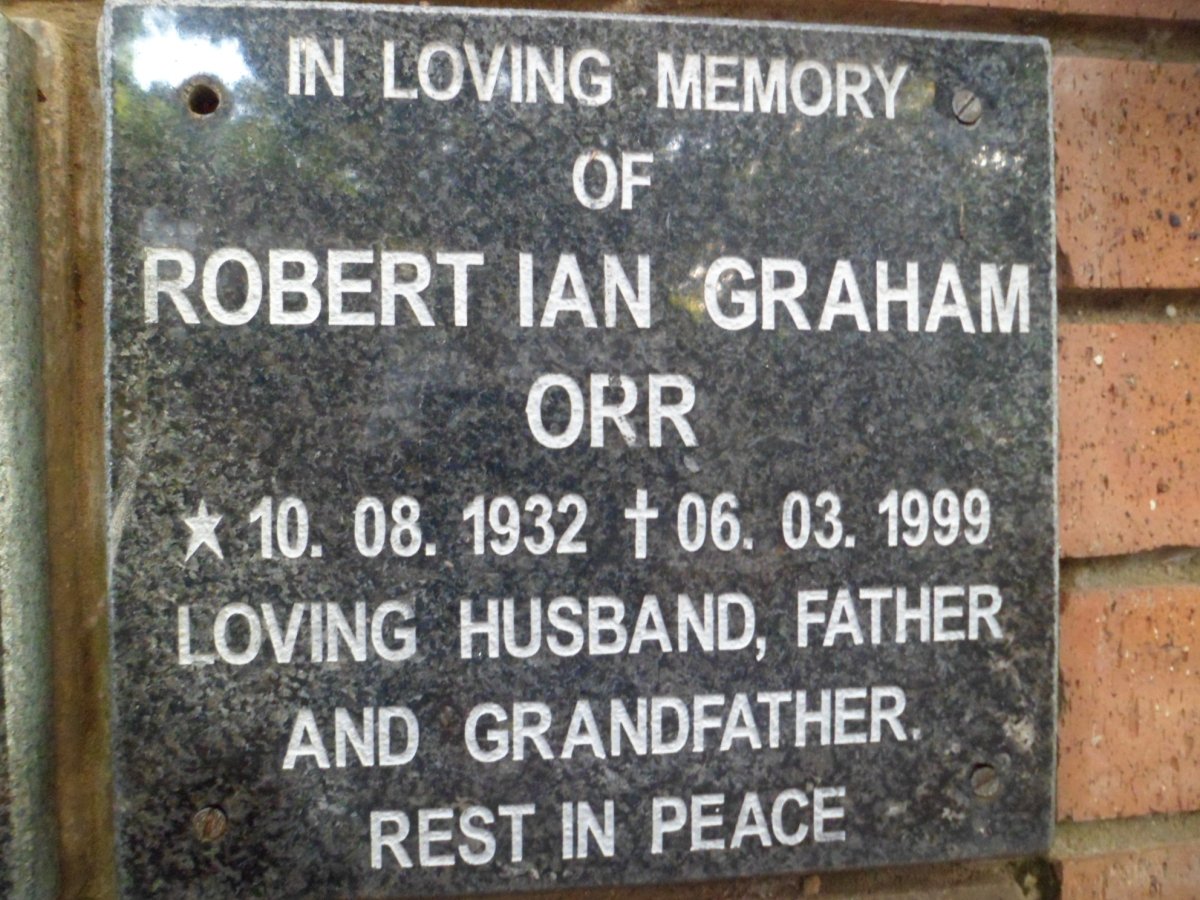 ORR Robert Ian Graham 1932-1999