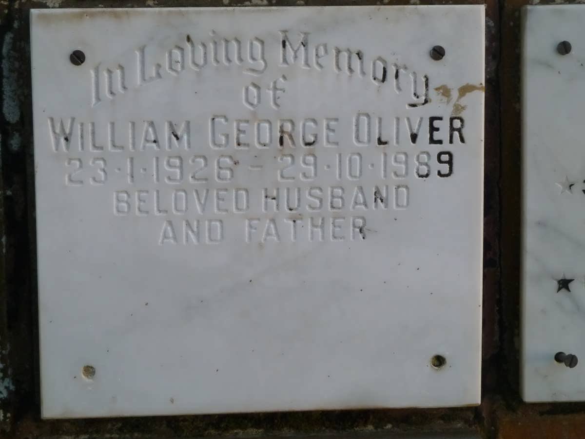 OLIVER William George 1926-1989