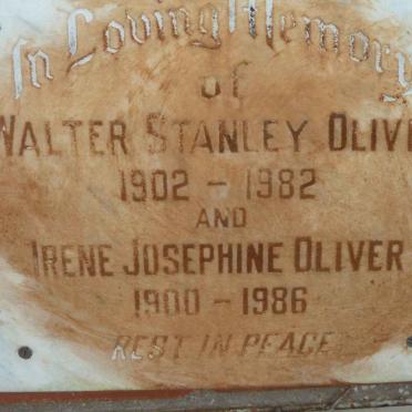 OLIVER Walter Stanley 1902-1982 &amp; Irene Josephine 1900-1986