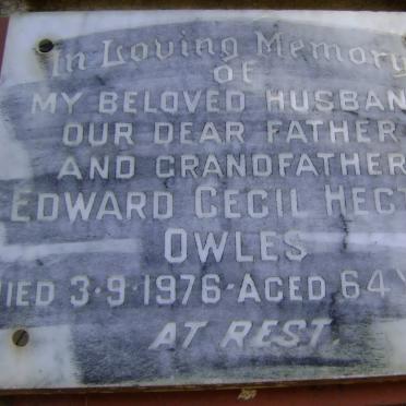 OWLES Edward Cecil Hector -1976