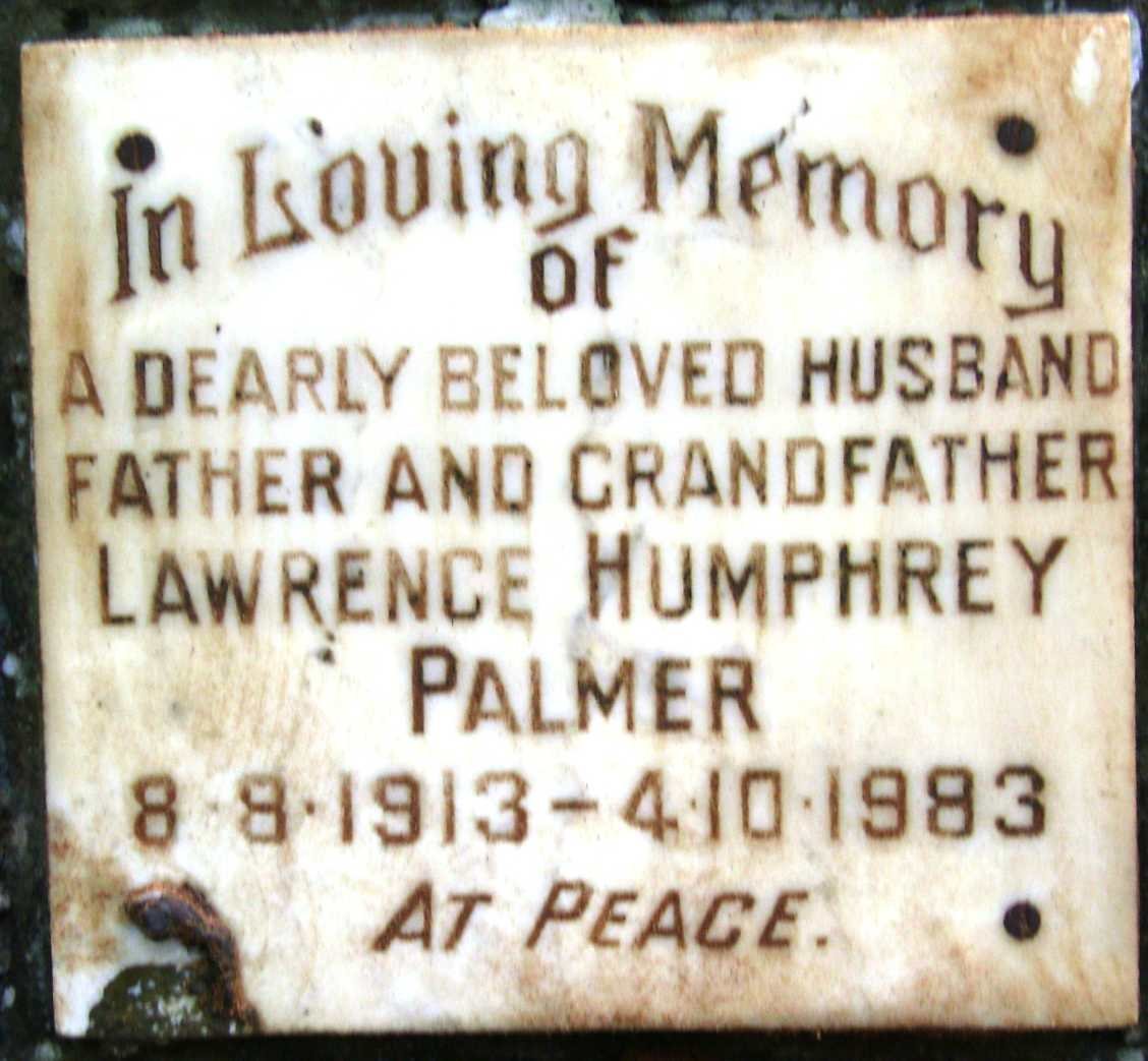 PALMER Lawrence Humphrey 1913-1983