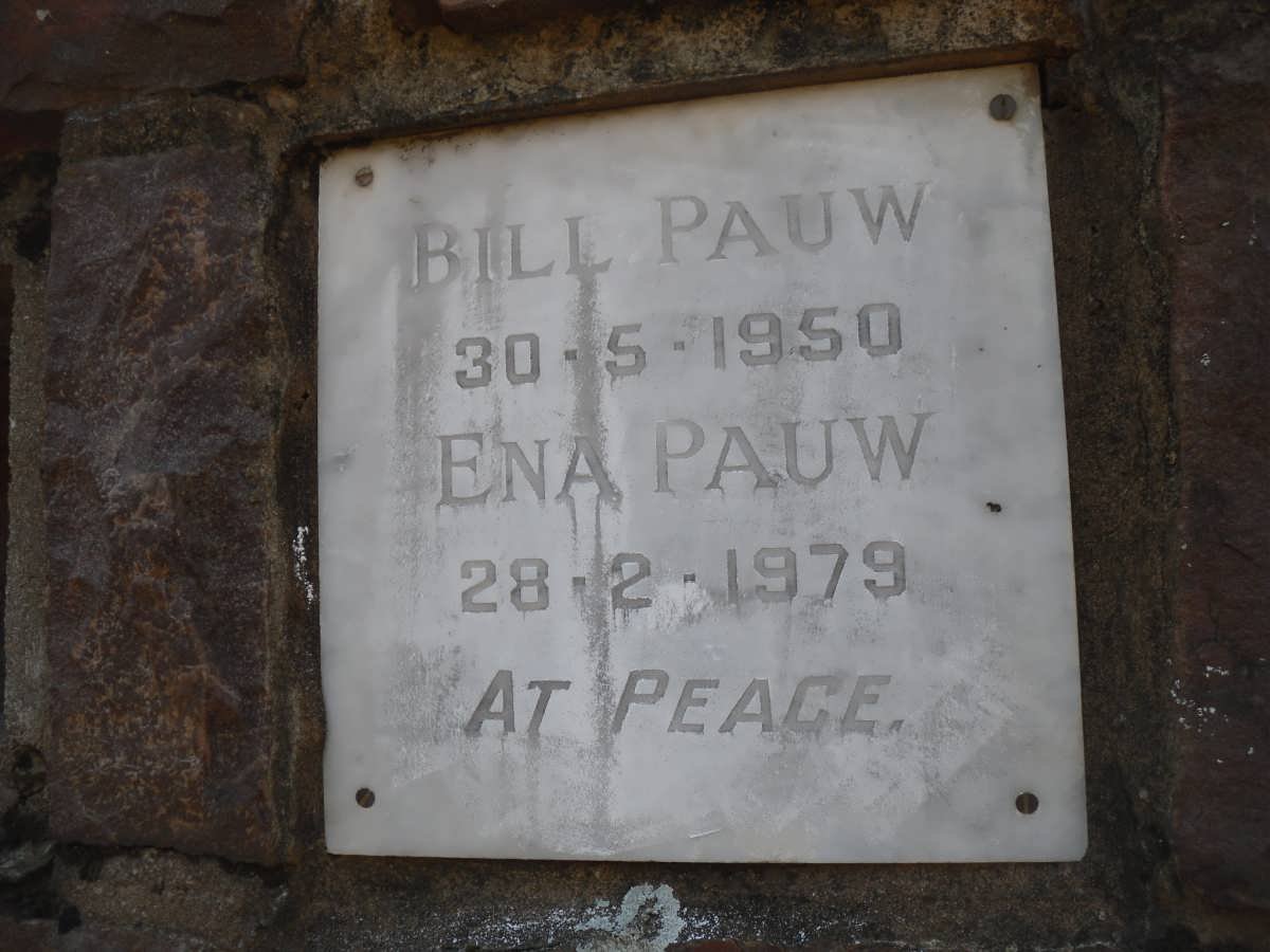 PAUW Bill -1950 &amp; Ena -1979