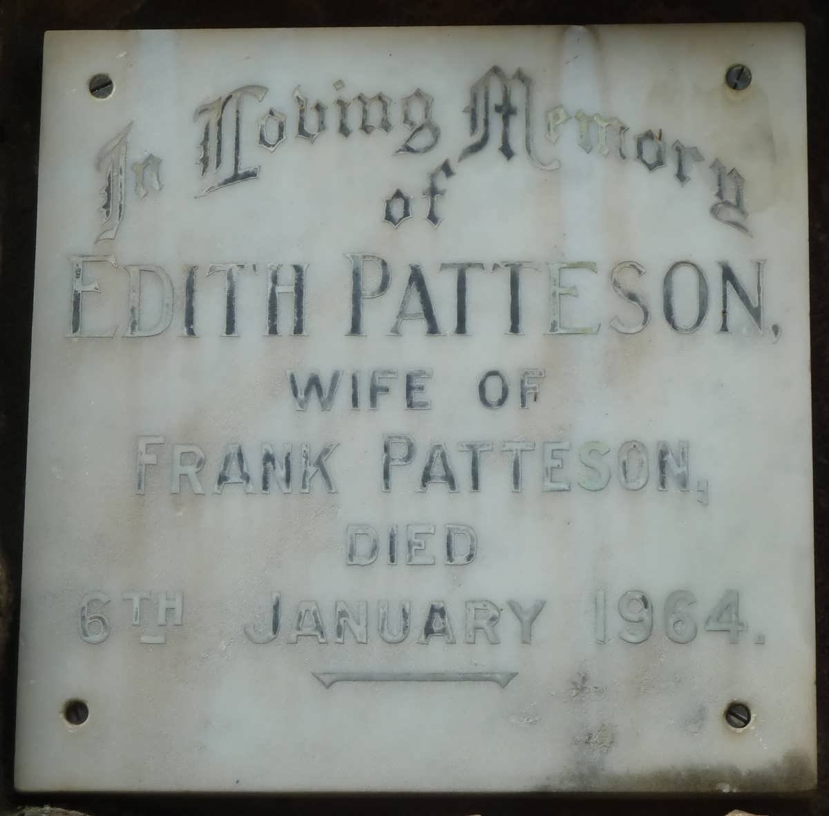 PATTESON Edith -1964