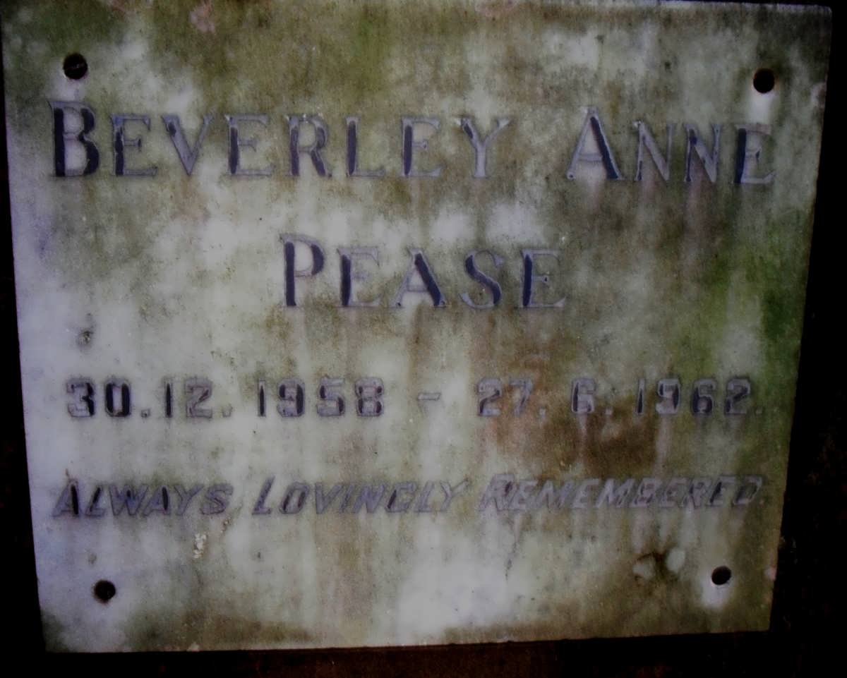 PEASE Beverley Anne 1958-1962