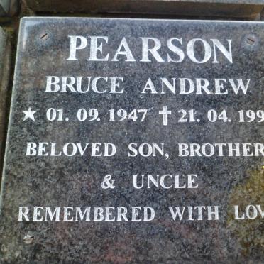 PEARSON Bruce Andrew 1947-1991