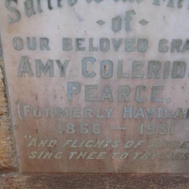 PEARCE Amy Coleridge formerly HAVILAND 1866-1951