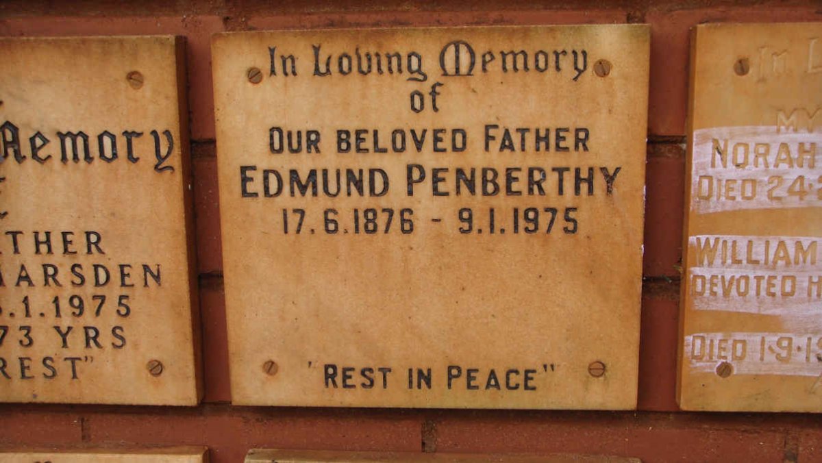 PENBERTHY Edmund 1876-1975